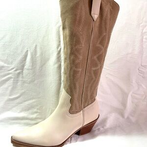 Coconuts by Matisse Cream and Tan Heeled Boots